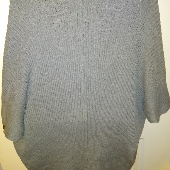 NEW "Save the Ocean" Lady's Gray Sweater Shrug Jacket Boutique PLUS 2X - Picture 5 of 6